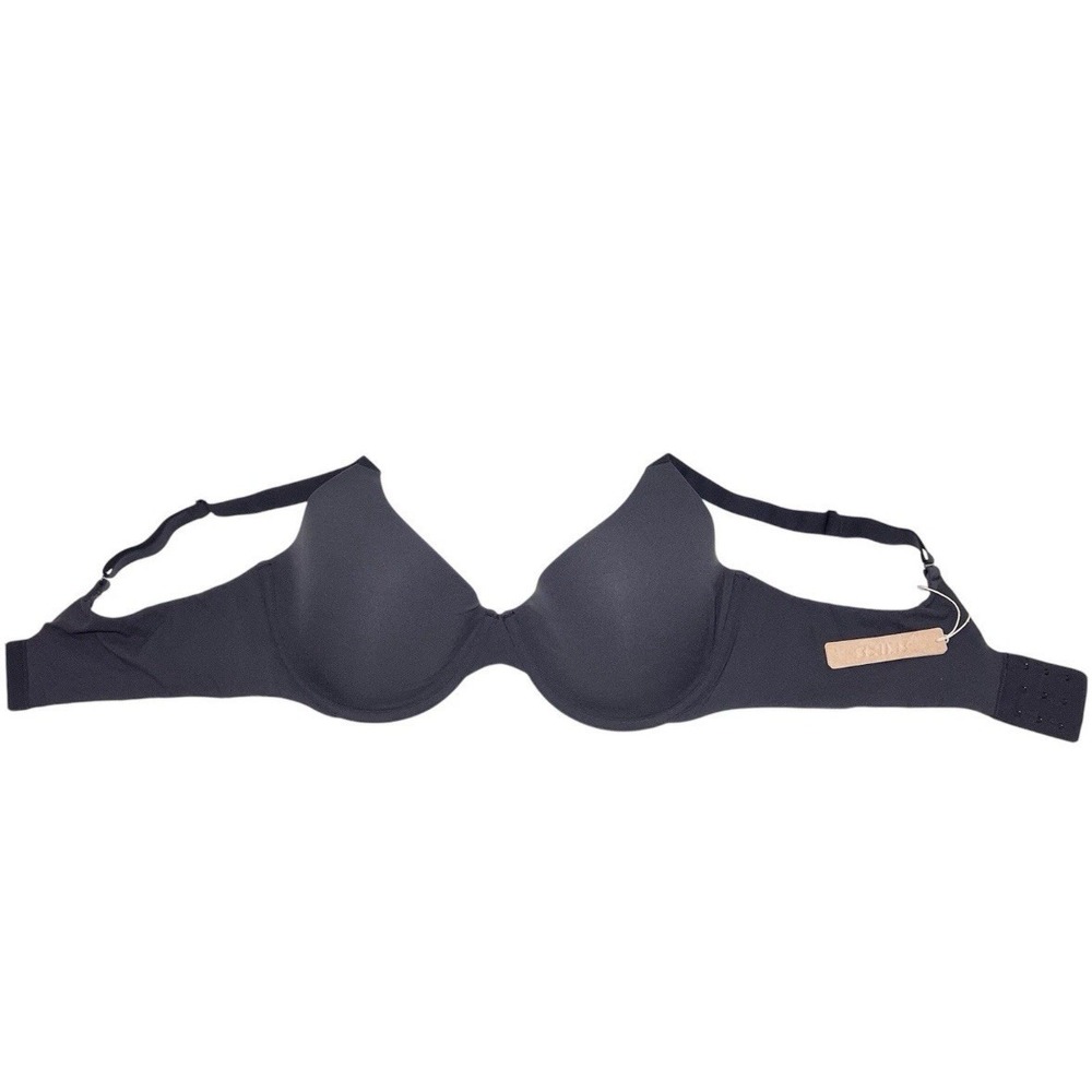 NWT SKIMS Women's Fits Everybody Scoop Plunge Bra in Onyx Black 44B 44‎ B NEW